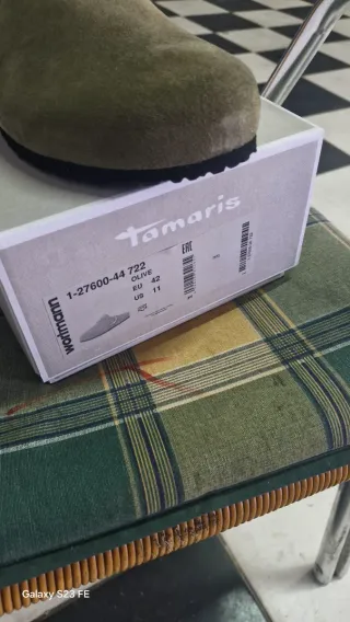 Tamaris Zuecos Verde Oliva Talla 42