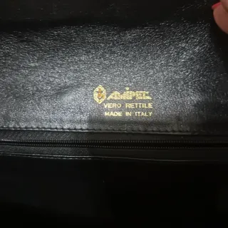 Bolso vintage piel serpiente negro