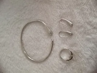 Conjunto 5 piezas joyería plata