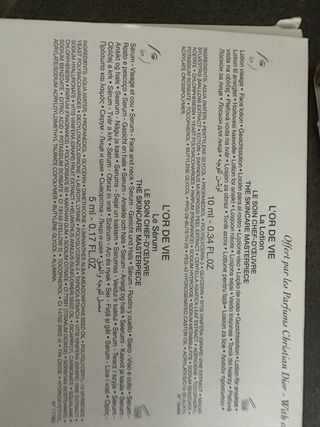 Dior Pochette L'Or De Vie Set Mini Taglia