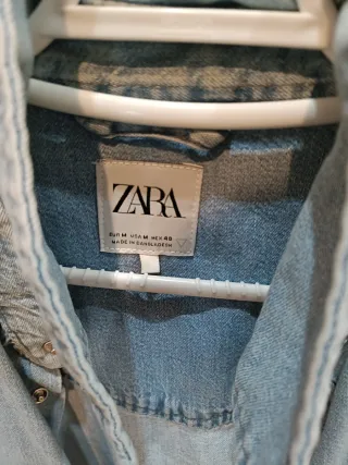 Camisa tejana Zara hombre azul