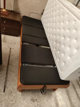 Cama Articulada 70x190cm Madera y Tela
