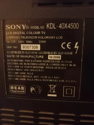 Televisor Sony Bravia Negro/Plata