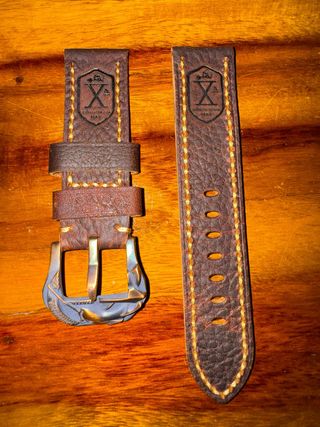 Panerai cinturino X MAS 24mm Pelle e Bronzo