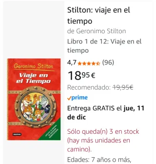 Gerónimo Stilton. Viaje en el tiempo.