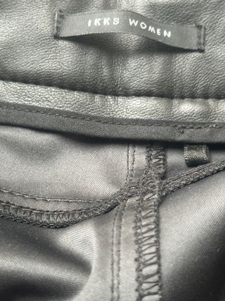 Pantalón cuero elástico IKKS negro