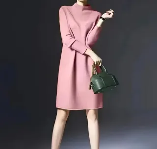 Vestido rosa elegante