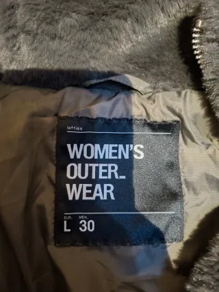 Chaqueta pelo gris Lefties capucha