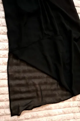 Abito lungo chiffon nero taglia XS/S