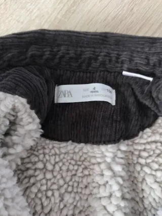 Chaqueta Zara niño T.104 forrada