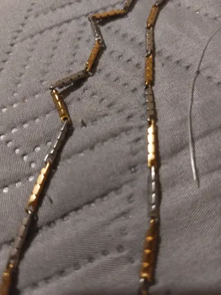 Collana bicolore oro e argento