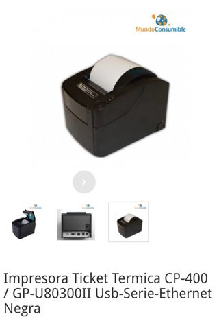 Impresora Ticket Térmica CP-400 Negra