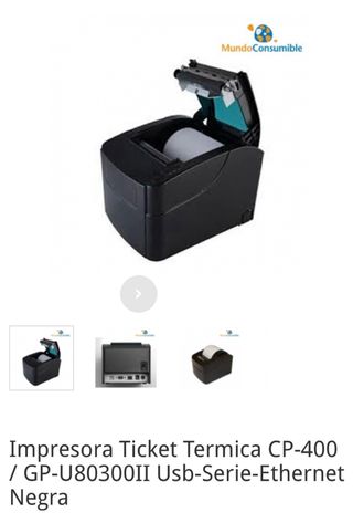 Impresora Ticket Térmica CP-400 Negra