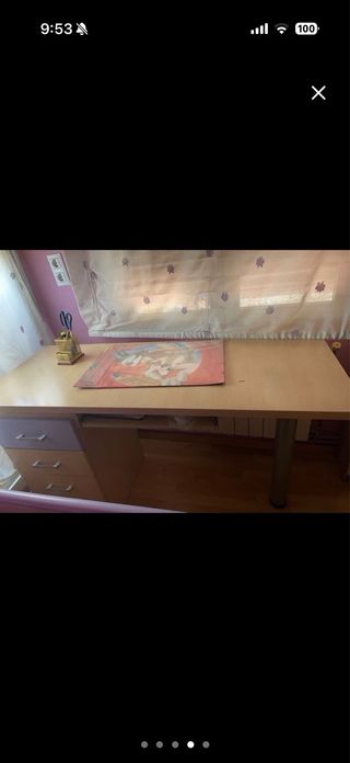 Cama con arcón y escritorio