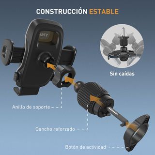 Soporte Movil para Coche 360° con Gancho mejorado
