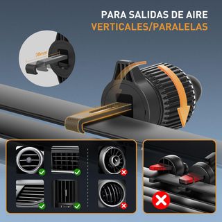 Soporte Movil para Coche 360° con Gancho mejorado