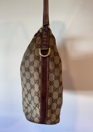 Bolso Hombro Gucci GG Monogram Beige/Marrón