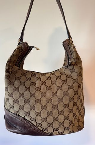 Bolso Hombro Gucci GG Monogram Beige/Marrón