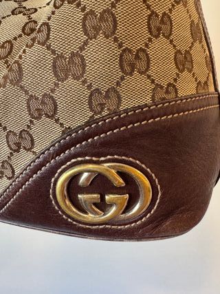 Bolso Hombro Gucci GG Monogram Beige/Marrón