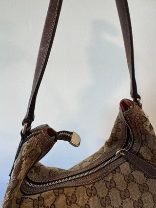 Bolso Hombro Gucci GG Monogram Beige/Marrón