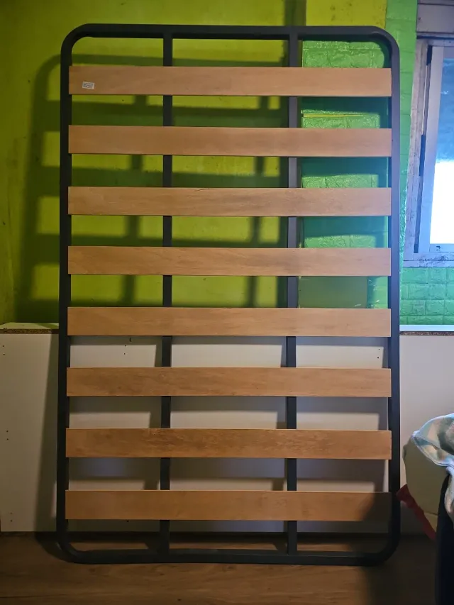 Somier metálico con lamas de madera