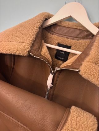 Chaqueta Doble Faz Piel Mango Marrón