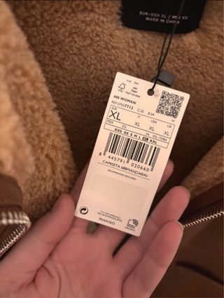 Chaqueta Doble Faz Piel Mango Marrón