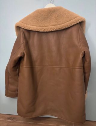 Chaqueta Doble Faz Piel Mango Marrón