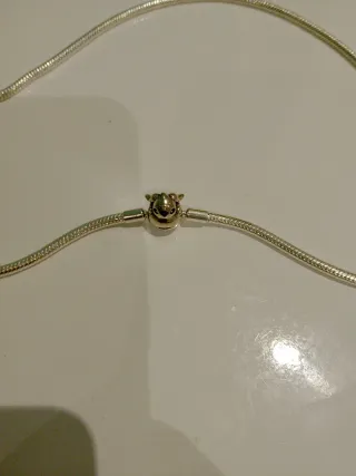 Gargantilla plateada con charm