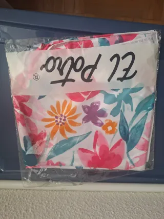 2 Sciarpe El Potro Flores Blu Giallo