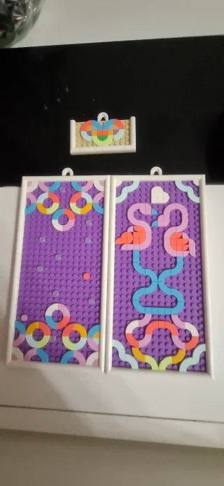 3 Quadri Decorativi Lego Dots