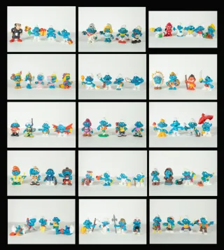 Conjunto di figure di Puffi Sfuggenti