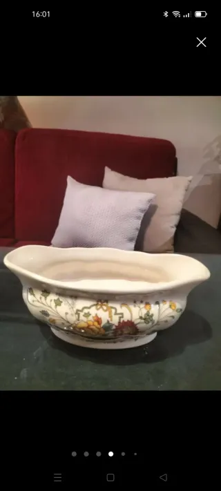 Salsera y bandeja Cartuja porcelana