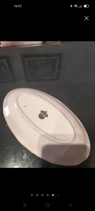 Salsera y bandeja Cartuja porcelana