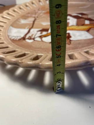 Piatto grande ceramica Maiolica decorato