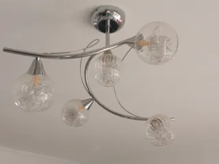 Lámpara de techo moderna cristal y metal