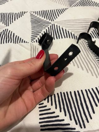 Barras de cortina extensibles metálicas negras