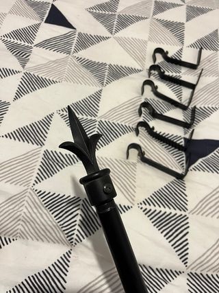 Barras de cortina extensibles metálicas negras