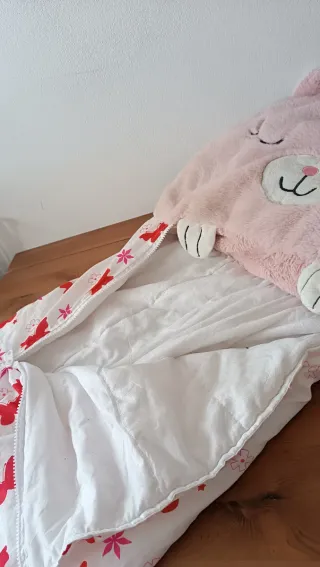 Saco dormir peluche de gatita rosa niñas