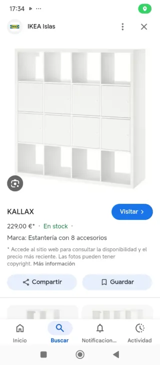 Estantería Kallax Ikea con 16 hueco