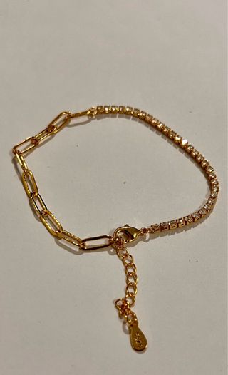 Bracciale Argento 925 Dorato Doppia Catena