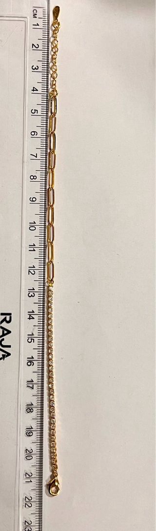 Bracciale Argento 925 Dorato Doppia Catena