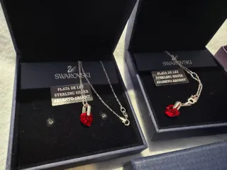 Collar Corazón Swarovski Plata Ley 925