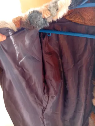 Chaqueta de pelo multicolor