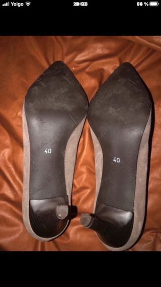 Zapatos Patricia Miller Piel Marrón y Dorado