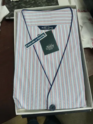 Pijama Caballero Aldy Rayas Azul/Rosa