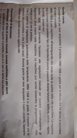 DCG Cuoco Mio XBM 1358 Macchina Pane