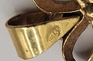 Colgante Madre Hijo de oro 18k, 1,47gr, Ref. O-322