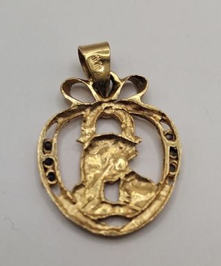 Colgante Madre Hijo de oro 18k, 1,47gr, Ref. O-322