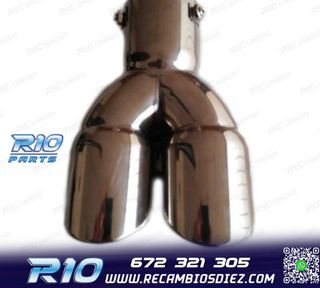 COLA ESCAPE DOBLE REDONDA ACERO INOX